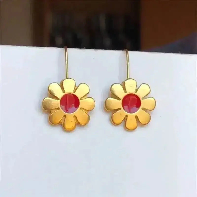 Vintage Egyptian Inspired Designs Sacred Wings Scarab Large Hoops Earrings Gypsy Tribal Women Gold Color Earrings Party Gift - GiFTiFY