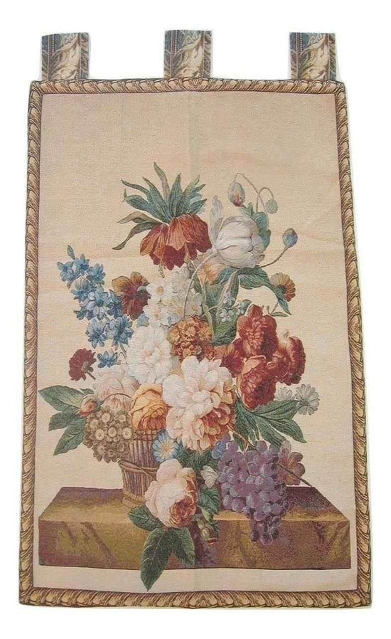 DaDa Bedding Spring Harvest Elegant Botanical Baroque Woven Tapestry Wall Hanging - 28" x 43"
