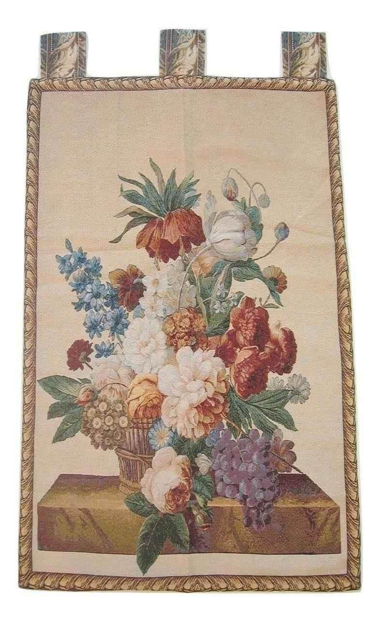 DaDa Bedding Spring Harvest Elegant Botanical Baroque Woven Tapestry Wall Hanging - 28" x 43"