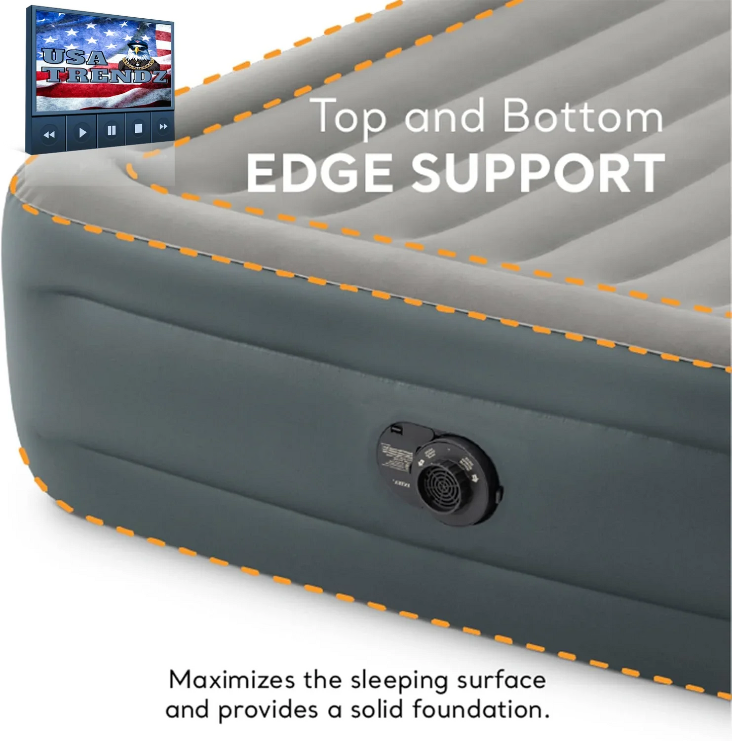 Experience Ultimate Comfort with the 64125ED Dura-Beam Essential Rest Queen Air Mattress – Built-In Electric Pump & 600Lb Capacity for Indoor & Outdoor Adventure