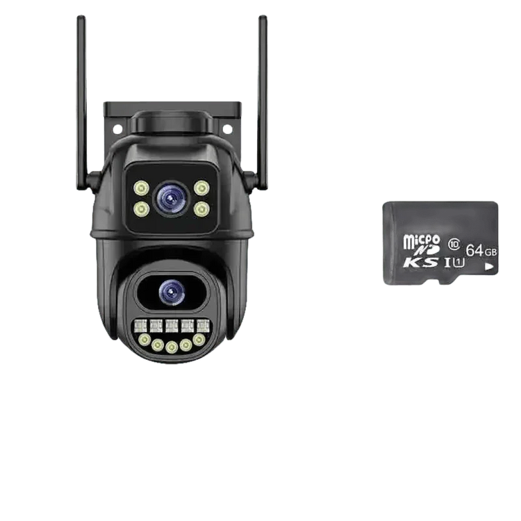 Waterproof WiFi Security Camera 3lens 12MP add 64G - GiFTiFY