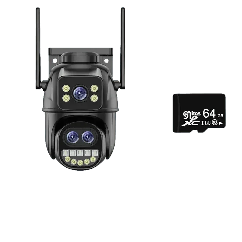 Waterproof WiFi Security Camera 3lens 12MP add 64G - GiFTiFY