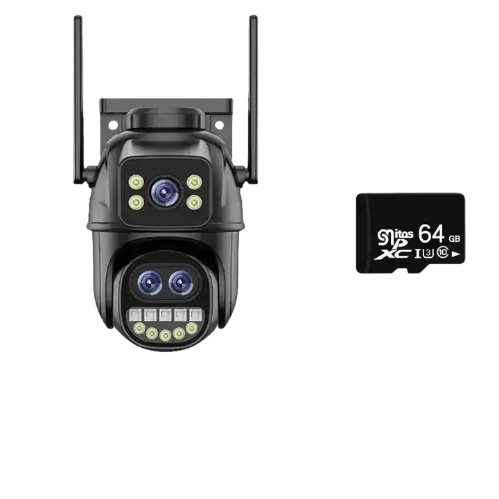 Waterproof WiFi Security Camera 3lens 12MP add 64G - GiFTiFY