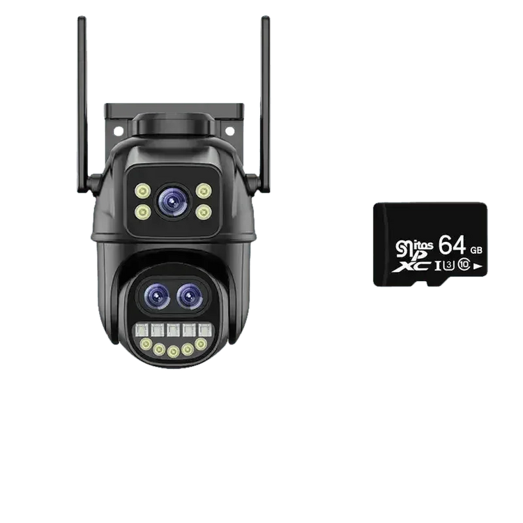 Waterproof WiFi Security Camera 3lens 12MP add 64G - GiFTiFY