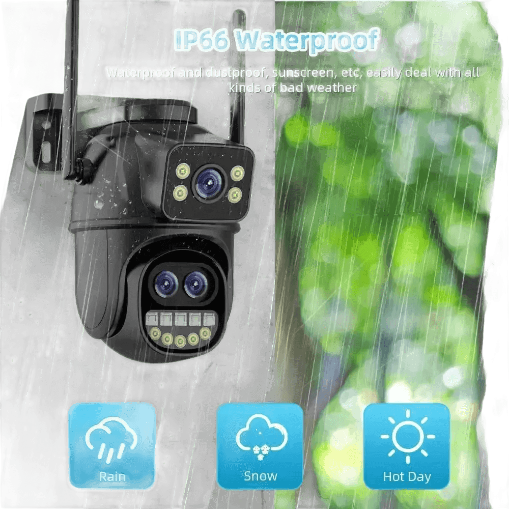 Waterproof WiFi Security Camera 3lens 12MP add 64G - GiFTiFY