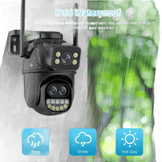Waterproof WiFi Security Camera 3lens 12MP add 64G - GiFTiFY