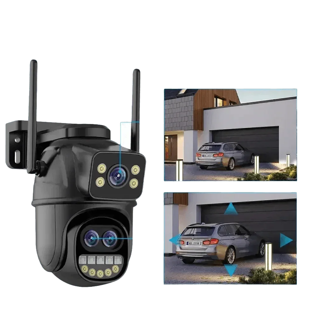 Waterproof WiFi Security Camera 3lens 12MP add 64G - GiFTiFY