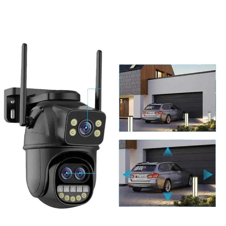 Waterproof WiFi Security Camera 3lens 12MP add 64G - GiFTiFY