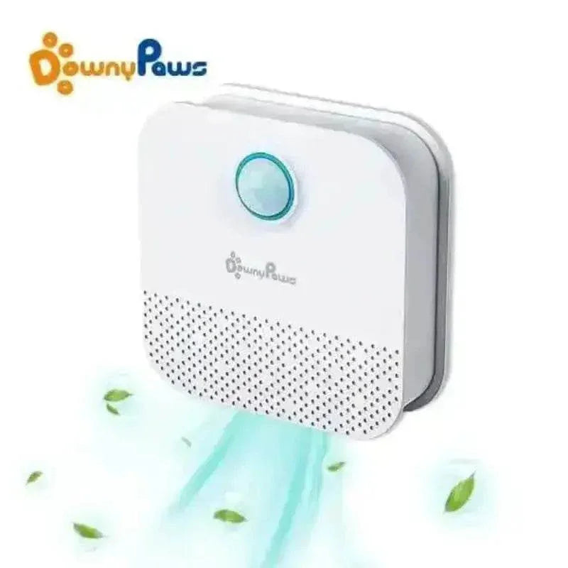White Air Purifier with Blue Light Downypaws Litter Box Cat Air Deodoriser by DownyPaws Official Store