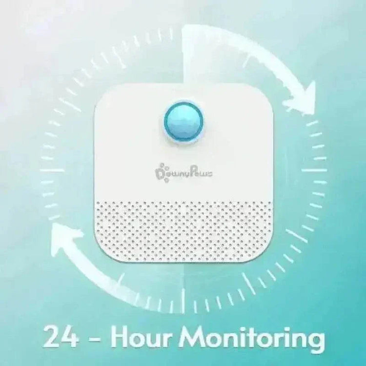 White Air Purifier with Blue Light Downypaws Litter Box - GiFTiFY