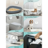 White Air Purifier with Blue Light Downypaws Litter Box - GiFTiFY