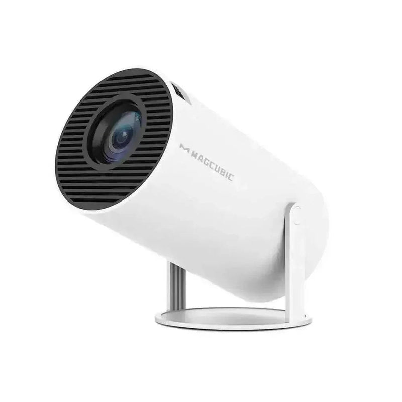 White Cylinder Portable Cinema Smart Projector portable projector by Transpeed Official Store
