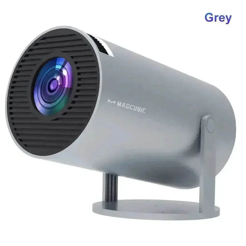 White Cylinder Portable Cinema Smart Projector portable projector by Transpeed Official Store