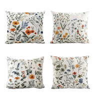 White Flowers Pillow Cover