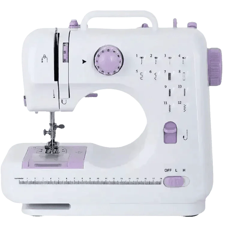 White and Lavender Electric Sewing Machine Metal Thread Cutting - GiFTiFY
