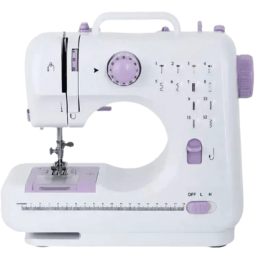 White and Lavender Electric Sewing Machine Metal Thread Cutting - GiFTiFY