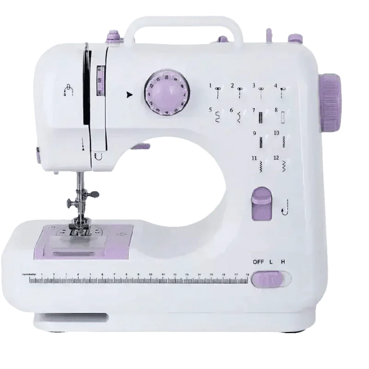 White and Lavender Electric Sewing Machine Metal Thread Cutting - GiFTiFY