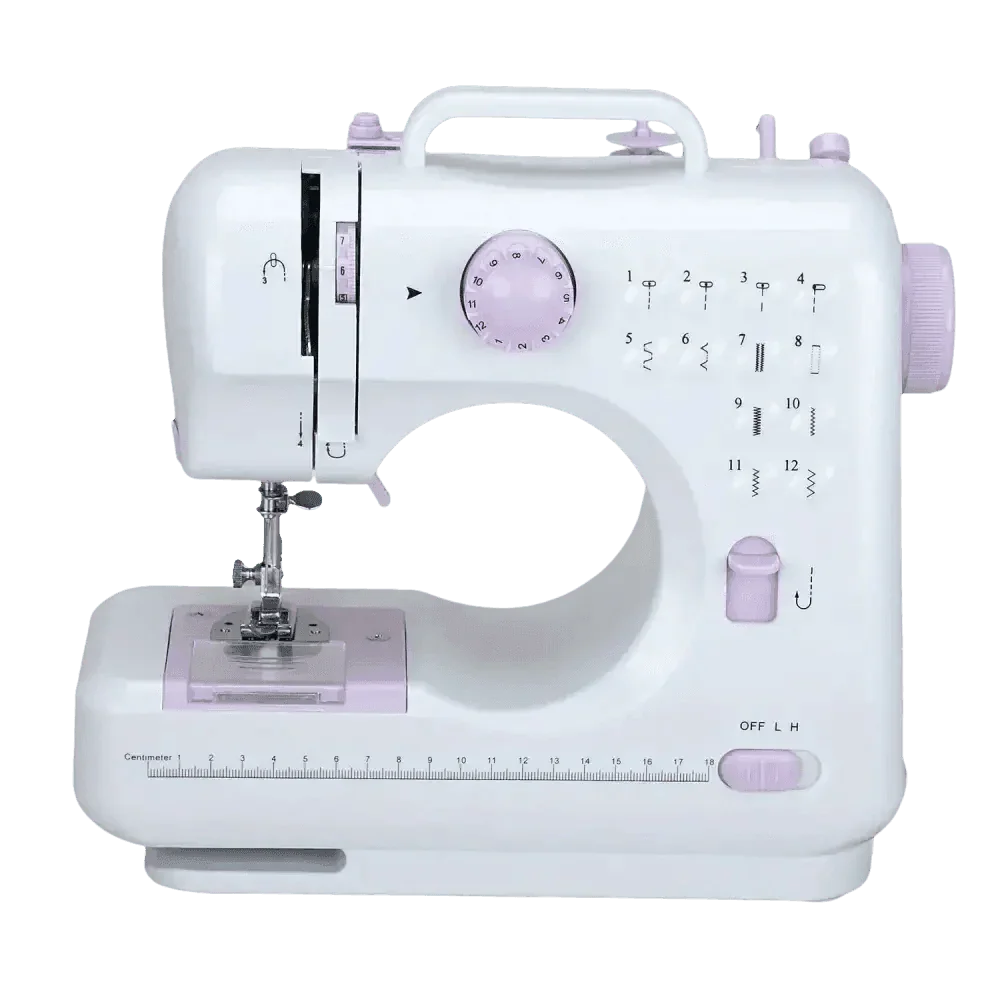 White and Lavender Electric Sewing Machine Metal Thread Cutting - GiFTiFY