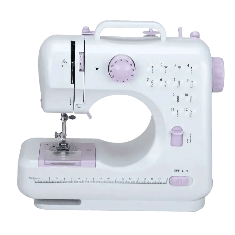 White and Lavender Electric Sewing Machine Metal Thread Cutting - GiFTiFY