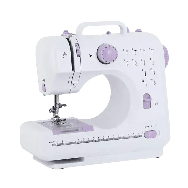 White and Lavender Electric Sewing Machine Metal Thread Cutting - GiFTiFY