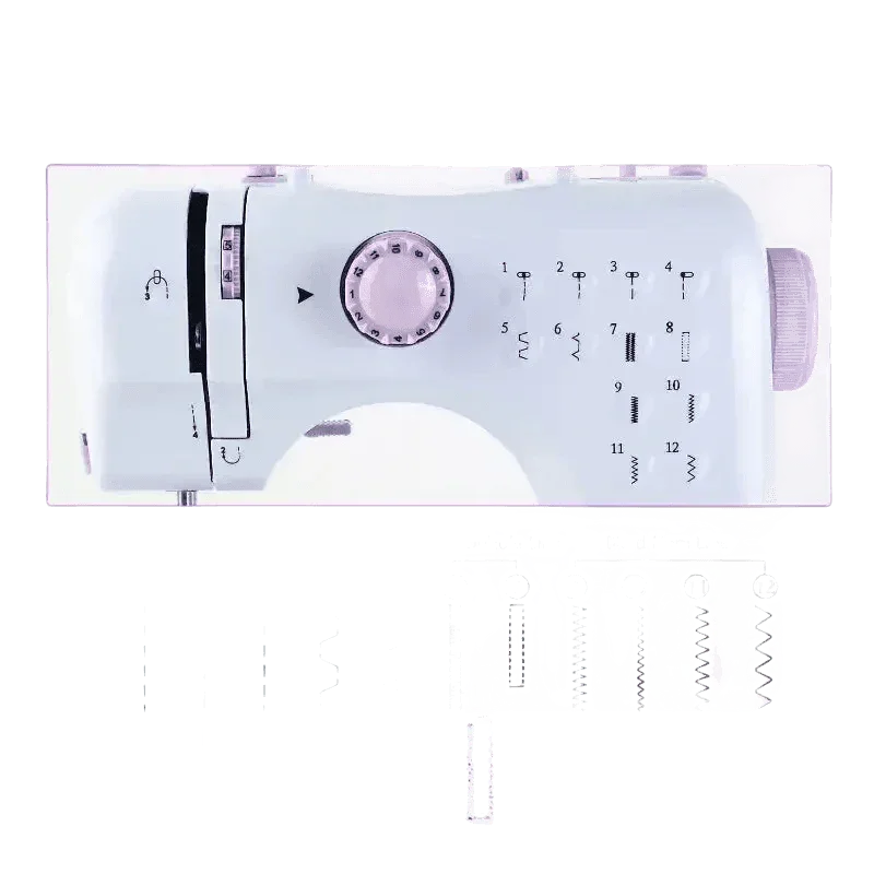 White and Lavender Electric Sewing Machine Metal Thread Cutting - GiFTiFY