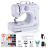 White Lavender Mini Electric Sewing Machine Portable - GiFTiFY