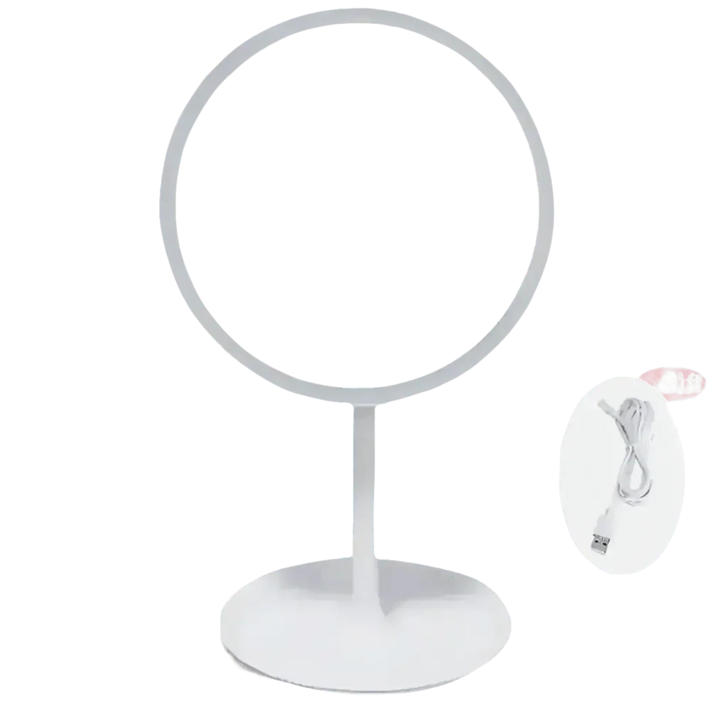 White LED Daylight Makeup Mirror USB Battery face mirror by Rockbrook Daily Store