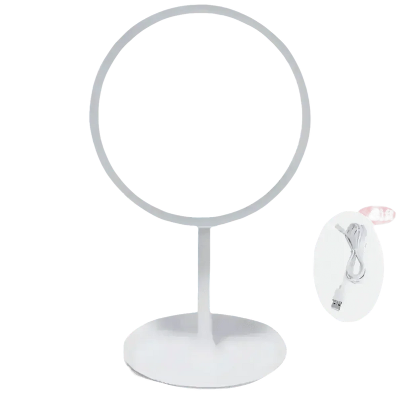 White LED Daylight Makeup Mirror USB Battery face mirror by Rockbrook Daily Store