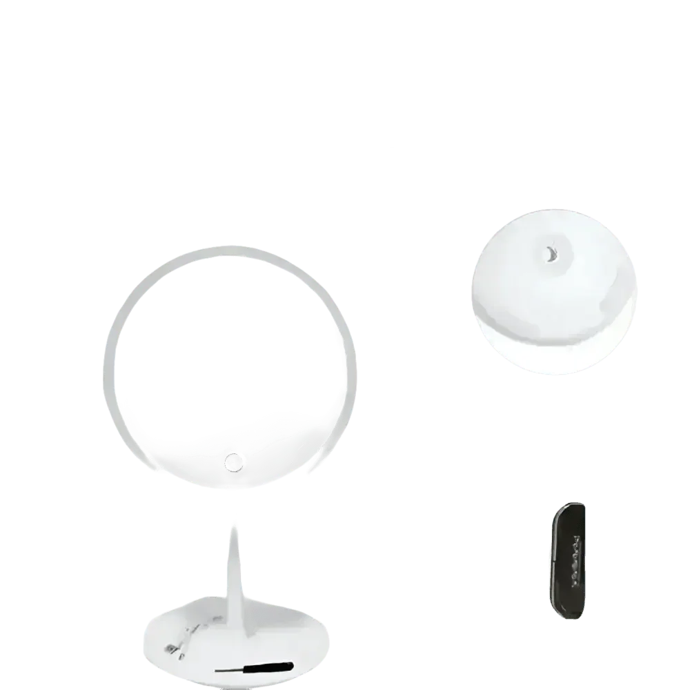 White LED Daylight Makeup Mirror USB Battery face mirror by Rockbrook Daily Store