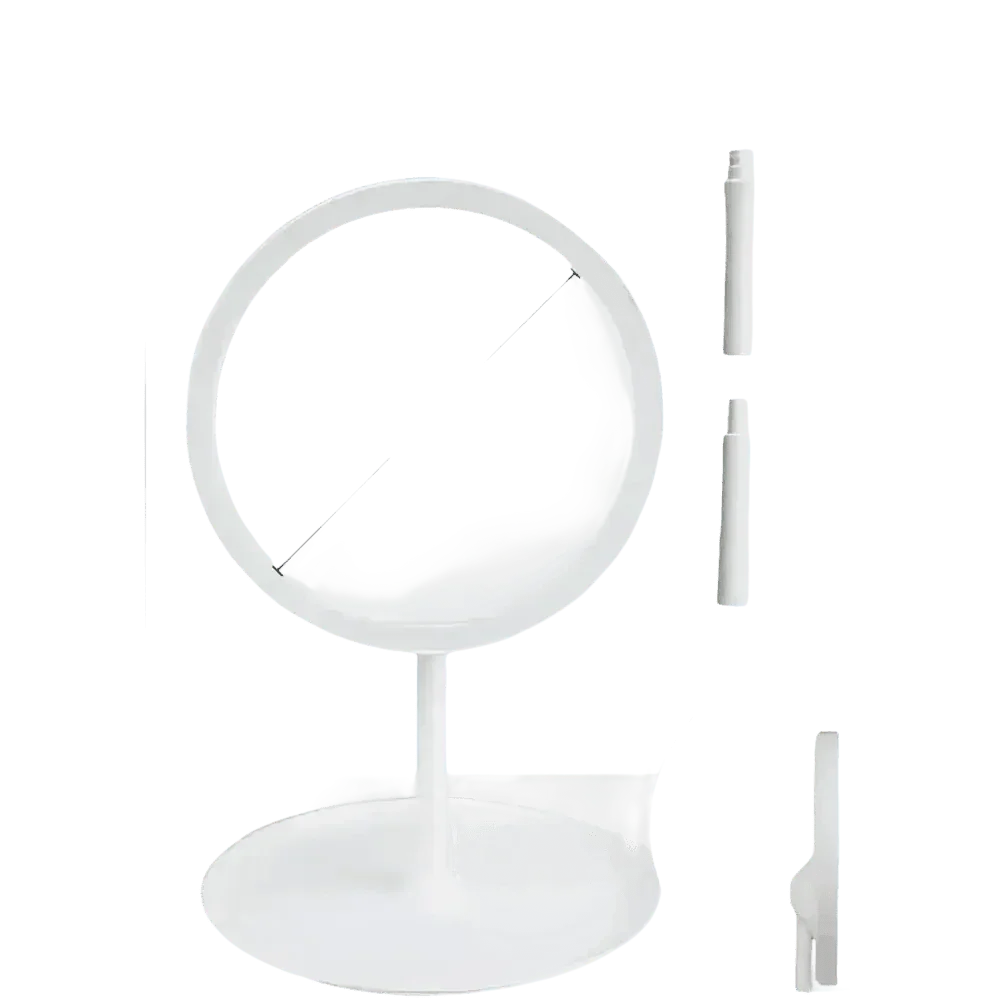 White LED Daylight Makeup Mirror USB Battery face mirror by Rockbrook Daily Store