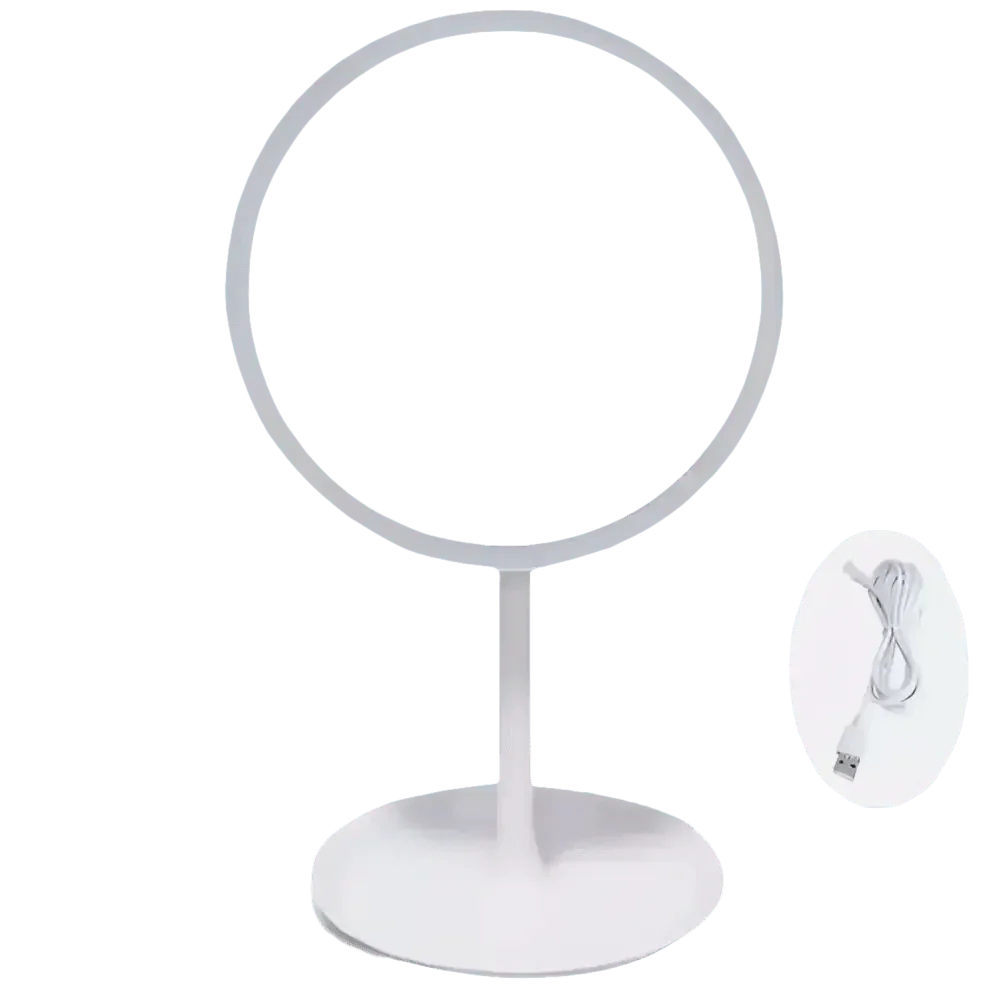White LED Daylight Makeup Mirror USB Battery face mirror by Rockbrook Daily Store