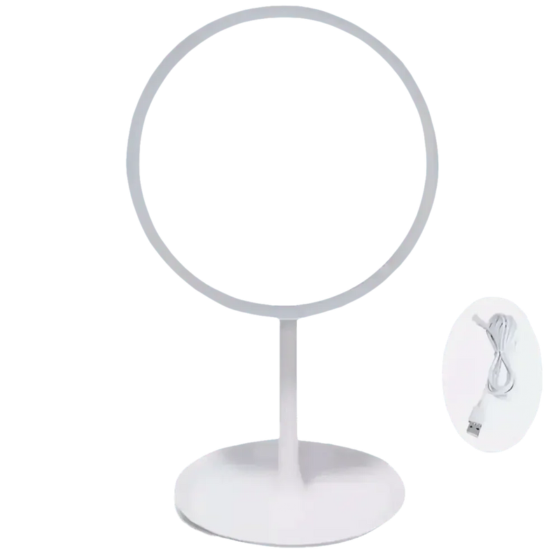 White LED Daylight Makeup Mirror USB Battery face mirror by Rockbrook Daily Store