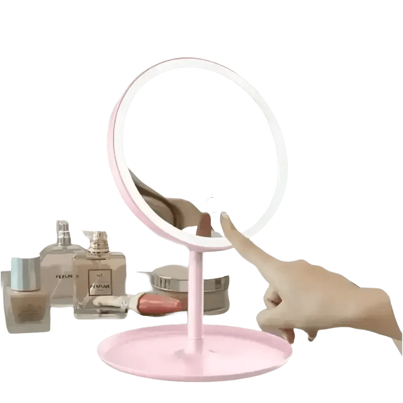 White LED Daylight Makeup Mirror USB Battery face mirror by Rockbrook Daily Store