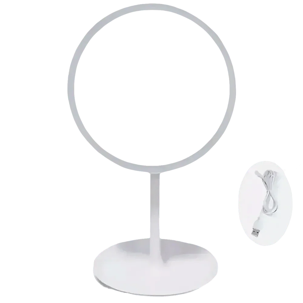 White LED Daylight Makeup Mirror USB Battery face mirror by Rockbrook Daily Store
