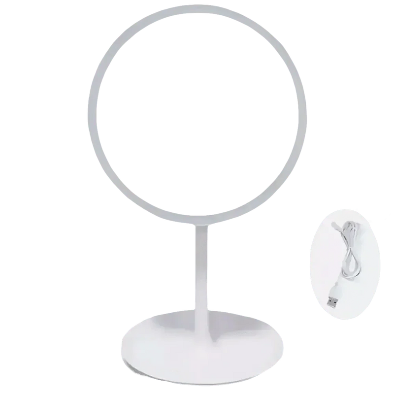 White LED Daylight Makeup Mirror USB Battery face mirror by Rockbrook Daily Store