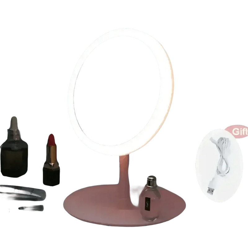 White LED Daylight Makeup Mirror USB Battery face mirror by Rockbrook Daily Store