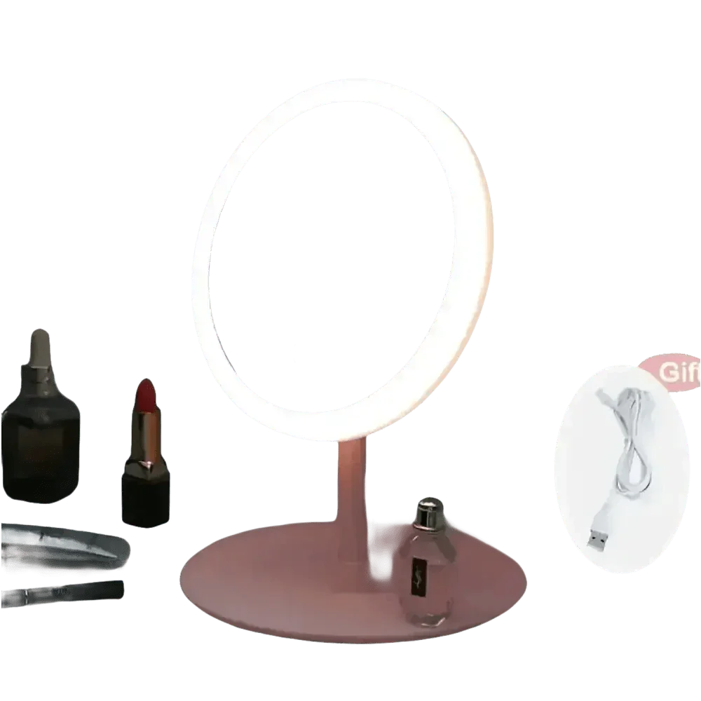 White LED Daylight Makeup Mirror USB Battery face mirror by Rockbrook Daily Store
