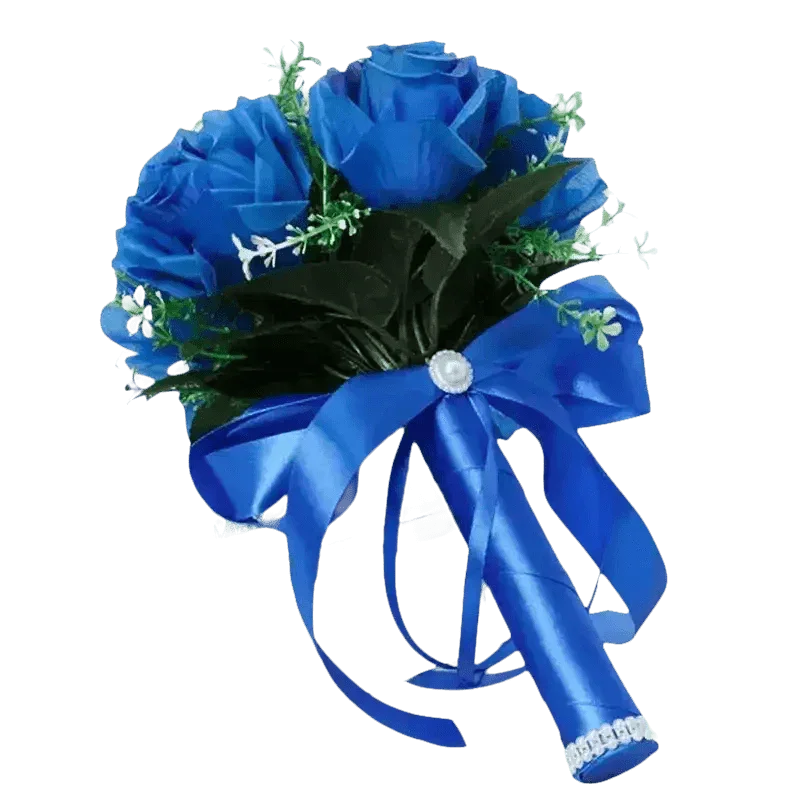 White Rose Wedding Bouquet Artificial Silk Rose - GiFTiFY