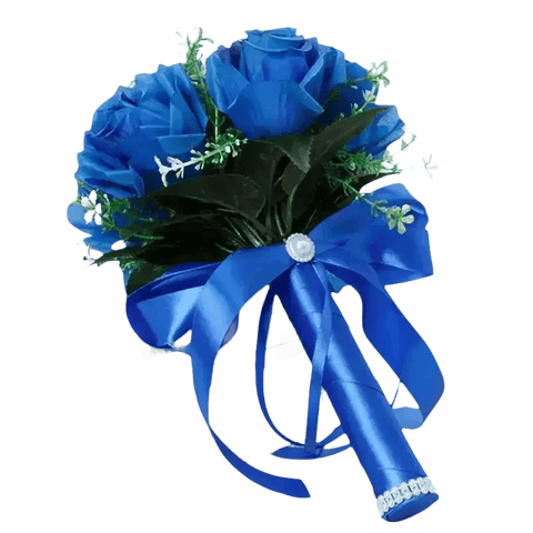 White Rose Wedding Bouquet Artificial Silk Rose - GiFiFY