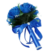 White Rose Wedding Bouquet Artificial Silk Rose - GiFTiFY