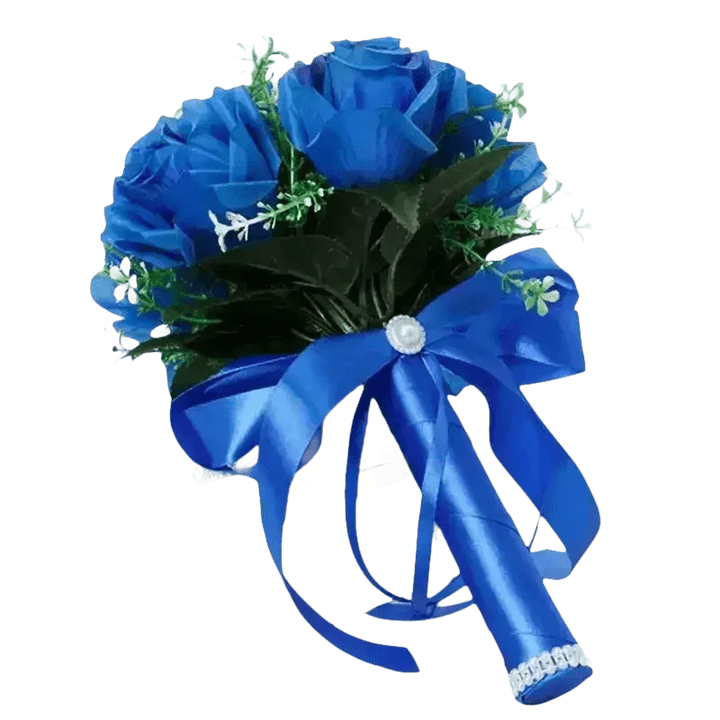 White Rose Wedding Bouquet Artificial Silk Rose - GiFTiFY