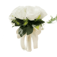 White Rose Wedding Bouquet Artificial Silk Rose