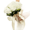 White Rose Wedding Bouquet Artificial Silk Rose - GiFTiFY