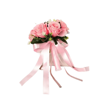 White Rose Wedding Bouquet Artificial Silk Rose