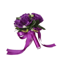 White Rose Wedding Bouquet Artificial Silk Rose