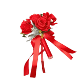 White Rose Wedding Bouquet Artificial Silk Rose - GiFTiFY