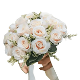 White Silk Flowers Wedding Bouquet - GiFTiFY