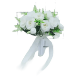 White Silk Flowers Wedding Bouquet - GiFTiFY