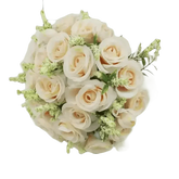 White Silk Flowers Wedding Bouquet - GiFTiFY