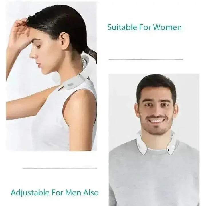 White Silver Portable Cervical Massager - GiFTiFY